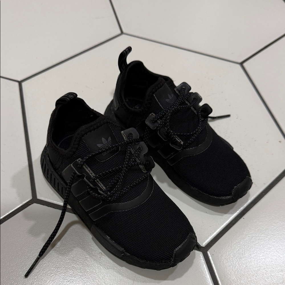 Adidas Kids Black Mesh Sneakers